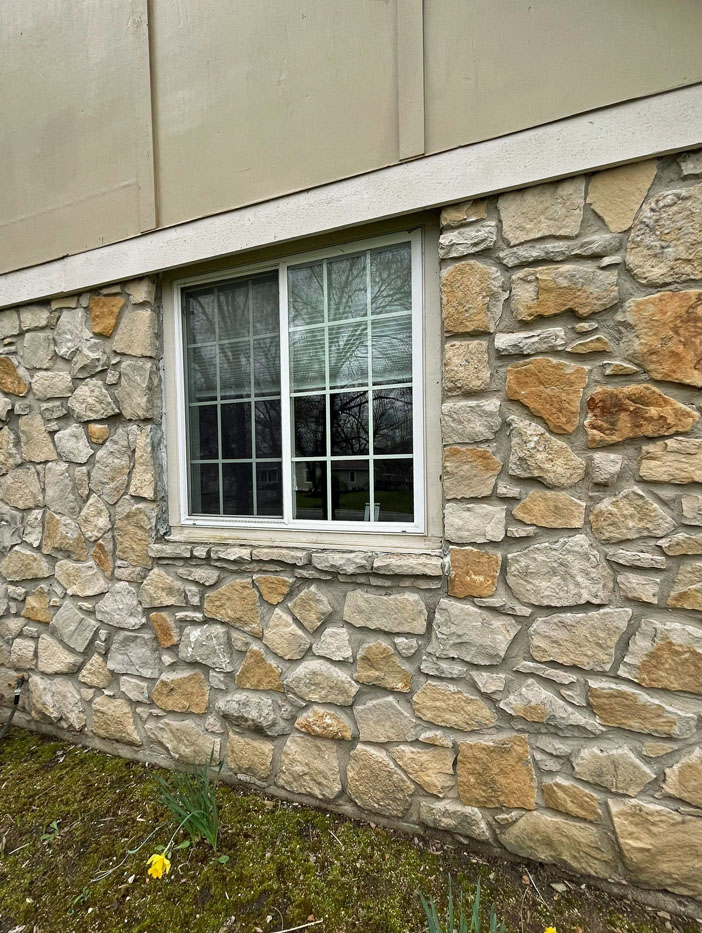 Old Sliding Window Front of Home