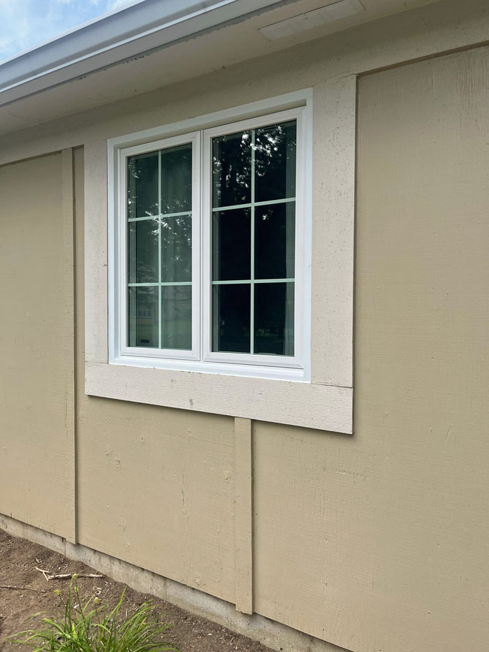 New Casement Window Side of Home