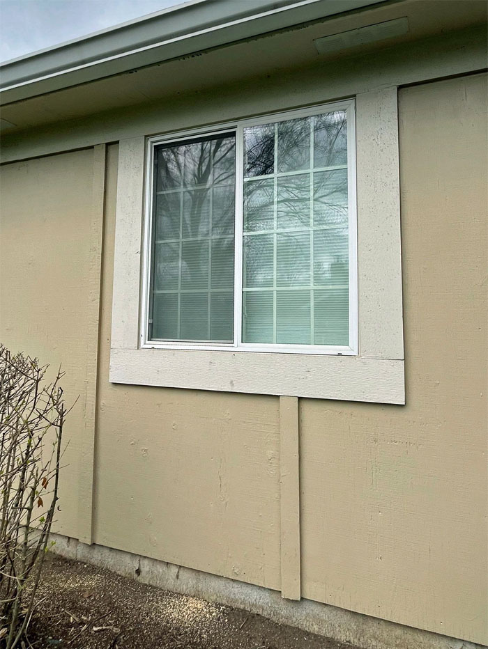 Old Sliding Window Side of Home