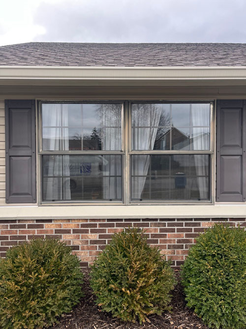 Old Double Window in Front
