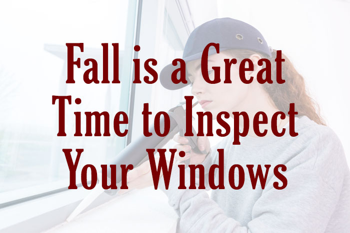 inspect your windows and perform maintenance